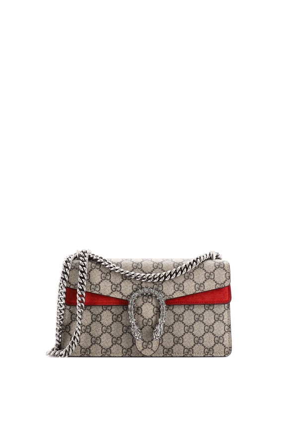 Pre-Owned Dionysus Bag GG Coated Canvas with Crystal Embellished Metal Small By Rebag