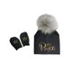 thumbnail image 1 of Accesorios de fotografía para bebé recién nacido, gorro de algodón con pompón desmontable, gorro con guantes, cubiertas para pies, Princesa, Príncipe, 1 of 4