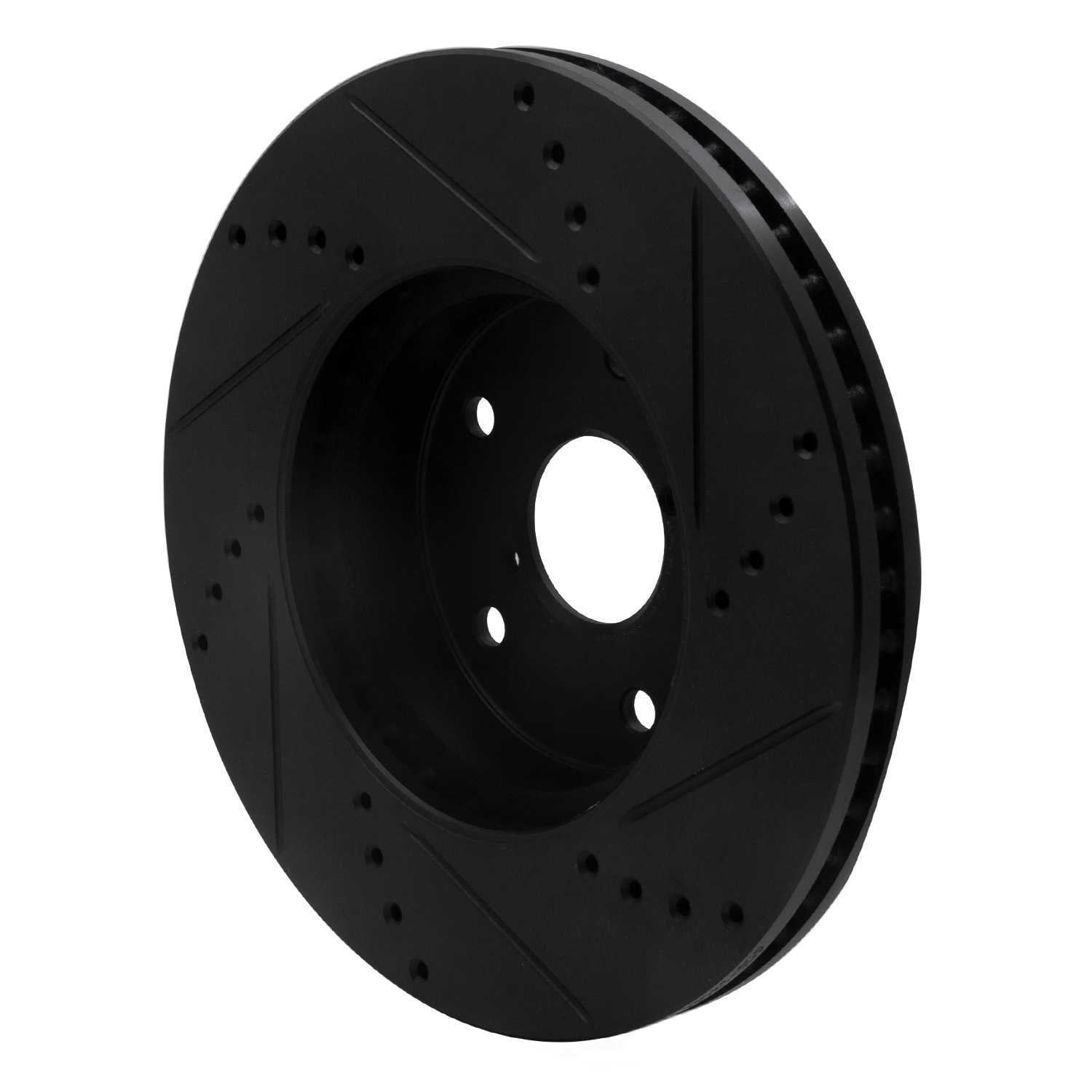 Dynamic Friction Company 633-13026L DFC Brake Rotor - Drilled And Slotted - Black