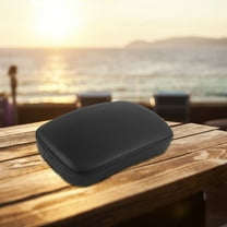 HEALEEP 1Pcs Motorcycle Seat Cushion Rear Cushion in Black Leather with Vibration Absorption for Long Rides