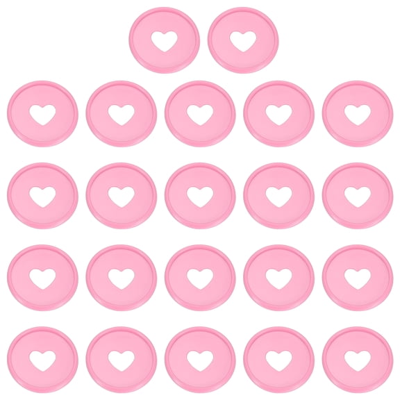 Uxcell 22 Pcs Discbound Expansion Discs, Light Pink Heart Shape, 1-1/2" OD and 0.2" Thick