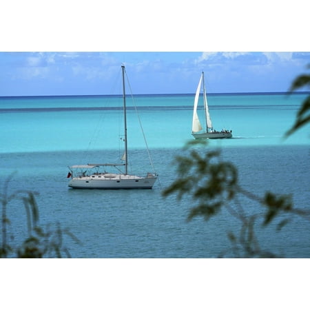 Framed Art for Your Wall Sailing Vessel Boot Sail Ship Antigua Water 10x13 (Best Way To Ship To Antigua)