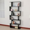 "Estink 6-Tier Bookshelf,75.6"" Tall Wooden Bookcase Storage Unit Modern Display Shelf Cabinet Room Divider Furniture for Home and Office,Black"