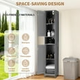 thumbnail image 6 of Stylish Modern Bathroom Furniture Set – Durable Space-Saving Complete Storage for Functional Bathroom Organization, Gray, 6 of 7