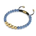 thumbnail image 1 of Bracelet Macramé Pierre Précieuse Bleue Or Équilibre, 1 of 3