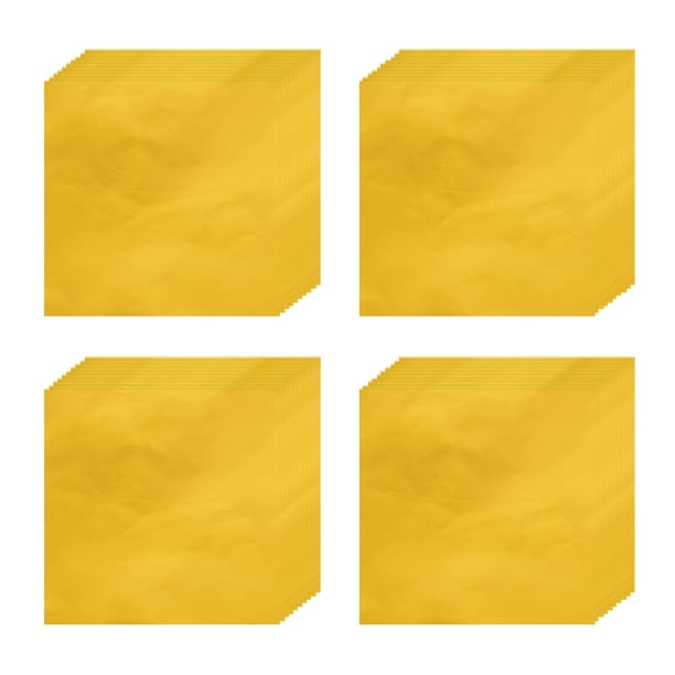 300 piezas de envoltorios de caramelos de papel de aluminio, envoltorios de chocolate de 4 x 4 pulgadas, papel de aluminio (dorado, acabado brillante)