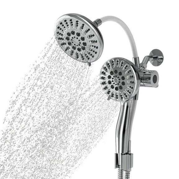 Aquazen Dual Flexible 6 Modes Showerhead & Handheld Shower, 1.75 GPM, Wall Mount