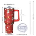 thumbnail image 2 of Red Christmas Snowman Pattern Tumbler with Handle and Lid,40oz Double Wall Vacuum Insulated Tumbler,Cups Gift for Women and Men, 2 of 7