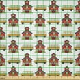 thumbnail image 2 of Ambesonne School Bus Fabric by the Yard Microfiber, Back to Hall Pupil Art, 3 Yards, White Dark Pink Mustard, 2 of 2