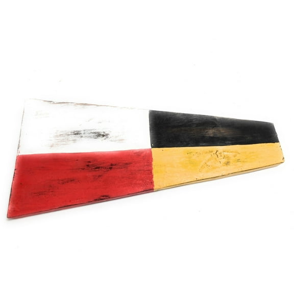 9 Nautical Numerical Flag 12" Wood Plaque - Coastal Decor | #skn160229