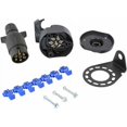 thumbnail image 4 of Kit de soporte de montaje de metal y toma de remolque de 7 pines, toma de remolque macho hembra impermeable de 12 V, con almohadilla de goma impermeable, se adapta al remolque de RV de, 4 of 5