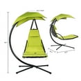 thumbnail image 3 of Outdoor Hanging Lounge Chair Hammock Chair Chaise Lounger Metal Green, 3 of 7