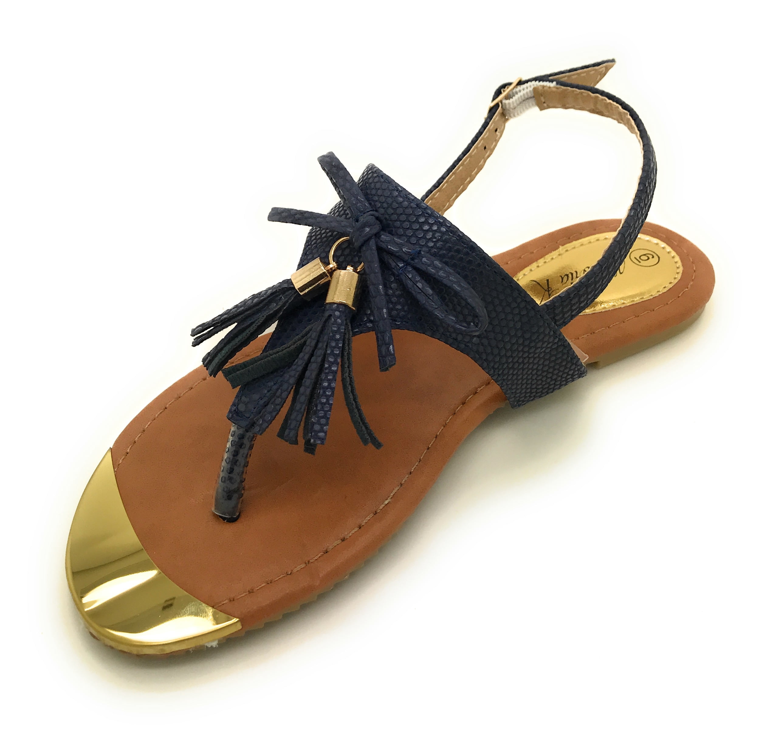 Victoria K Tassels Gold Tip Thong Sandal&nbsp;