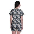 thumbnail image 4 of Moomaya Pyjama 2 Pcs Imprimé pour Femmes Ensemble T-Shirt et Short Tenue de Nuit pour Femmes, 4 of 6