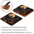 thumbnail image 4 of HemaKayy Set of 6 Decorative Coasters for Drinks, Waterproof Leather Drink Coaster with Double Side Non-Slip Surface for Cup Kitchen Home Housewarming Gift, Square 4" - Halloween Castle, 4 of 7