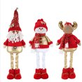 thumbnail image 4 of Muñeco de nieve telescópico de Papá Noel rojo, reno, muñeco de nieve, decoración navideña para el hogar, adornos navideños de Navidad 2024, 4 of 5