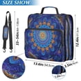 thumbnail image 3 of Water-Resistant 3-Ring Binder Organizer with Multiple Pockets Zipper Binder Bag for Office Blue Kaleidoscopic Pattern, 3 of 8
