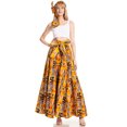 thumbnail image 5 of Sakkas Asma Second Convertible Traditional Wax Print Adjustable Strap Maxi Skirt - 249 - One Size, 5 of 5