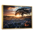 thumbnail image 2 of Designart "Twilight Purple Bonnets Field" Blue Bonnets Floater Framed Wall Decor, 2 of 5