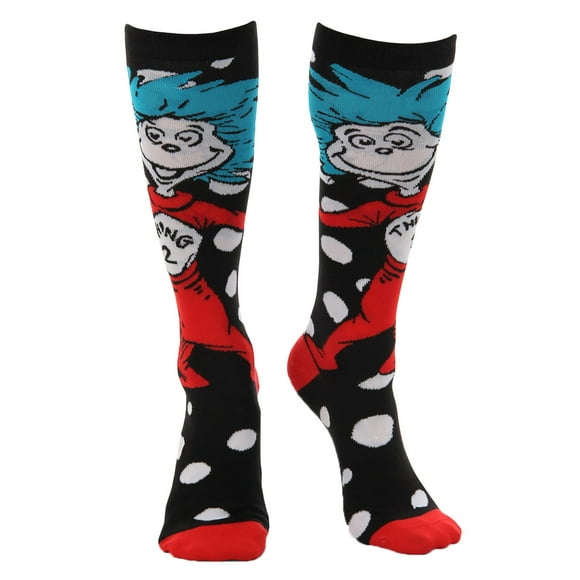 Thing 1 and Thing 2 Knee High Costume Socks