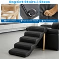 thumbnail image 4 of Avaloomia Home 5-Step Dog Ramp and Stairs for Beds Couches, Non-Slip Waterproof Sturdy Pet Steps for Dogs and Cats, 23.6" H, Black, 4 of 8