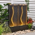 thumbnail image 4 of Outdoor Water Fountain 4.1ft Tall Modern Water Feature Fountains with LED Lights for Patio Yard Deck Porch Pool, Home Decor, 4 of 5