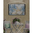 thumbnail image 6 of Outdoor TV Cover 60 to 65 Inch Weatherproof, Blue Coastal Ocean Beach Themedl Waterproof TV Screen Protector for Outside Decor with Zipper and Pocket 58"L x 37"H , Starfish Shell Coral, 6 of 7