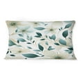 thumbnail image 3 of Designart "Teal Ivory Seabreeze Florals III" Floral Printed Throw Pillow, 3 of 5