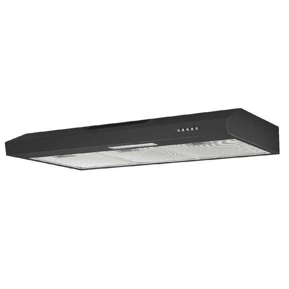 Campana Europea Cata De Bajo Alacena 80 Cm Acabado Negro 3 Filtros Metálicos Lavables, 3 Velocidades De Extracción 110 V