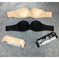 thumbnail image 4 of Sujetador sin tirantes de múltiples vías para mujer Sujetadores suaves convertibles con aros (beige, D) oso de fresa vestir, 4 of 5