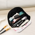thumbnail image 2 of FORMRS Makeup Bag Travel Cosmetic Organizer for Women Fold Flat Zipper Pouch with Handle, Hand Drawn Hearts, 2 of 8