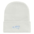 thumbnail image 5 of OH Whale Embroidered 12 inch Acrylic Blank Cuff Long Beanie - White OSFM, 5 of 5