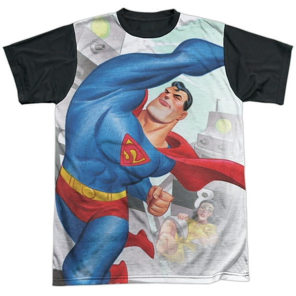 Superman Classic Robots Unisex Adult Halloween Costume Sublimated T Shirt