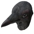 thumbnail image 2 of Máscara realista de látex con forma de cuervo negro, cabeza completa, tamaño adulto, 2 of 5