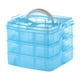 thumbnail image 2 of Naiovety Clear Jewelry Organizer Box Holding Case Organization Compartment Container Storage Home Boxes Sundries Holder 3-layer Almacenamiento y organización del hogar azul, 2 of 5