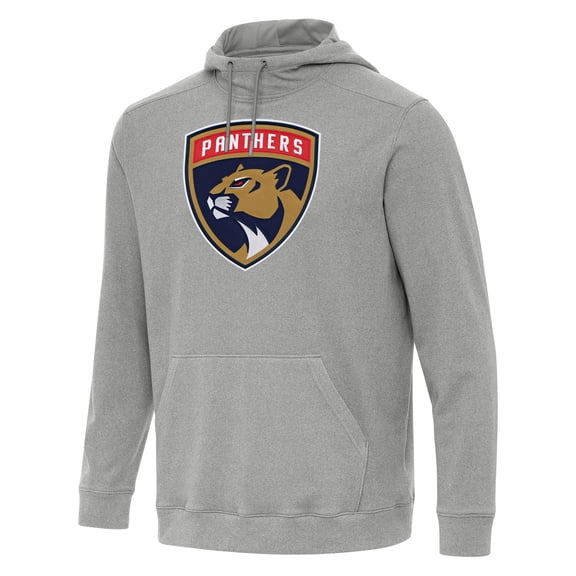 Men's Antigua Heather Gray Florida Panthers Cloud Pullover Hoodie