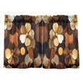 thumbnail image 7 of Yayeee Kitchen Curtains Tier Pair Light Filtering 27"x36" Rod Pocket Short Cafe Window Panel, Gold Flower, 7 of 7