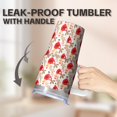 thumbnail image 5 of 20oz Chicken Lover Tumbler with Handle Insulated Travel Mug Perfect Birthday Christmas Gift for Chicken Fans Women Men Fits Car Cup Holders Durable Build Hot Tea Cold Soda Daily Commutes Trips, 5 of 6