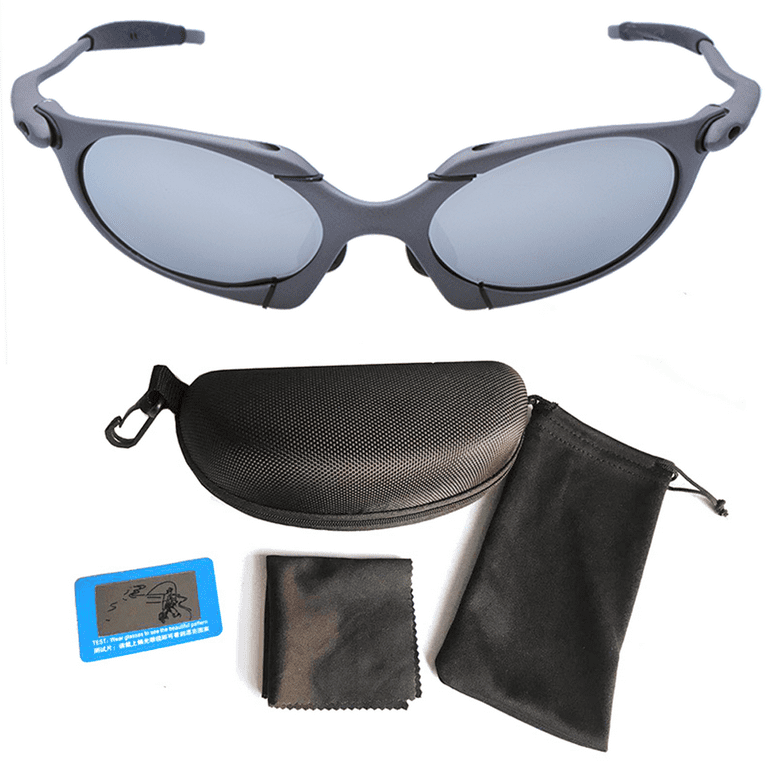 X-Metal Romeo Polarized Sunglasses 1pcs with Silver Iridium Lenses - Unisex  Adult Teen Oval Sport 