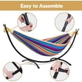 thumbnail image 5 of SUNCREAT Portable Large Hammock with Stand, Two Person Hammock with Stand Included, Rainbow Stripes, 5 of 9