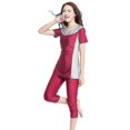 thumbnail image 2 of Traje de baño islámico Mu para mujer, conjunto de Burkini modesto, traje de baño de playa, traje de baño AWine Red2XL, 2 of 3