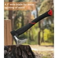 thumbnail image 2 of WICING 15" Splitting Hatchet, 1065 High Manganese Steel, Ergonomic Fiberglass Handle, 2.3 lbs, for Kindling and Small Wood Splitting, 2 of 6