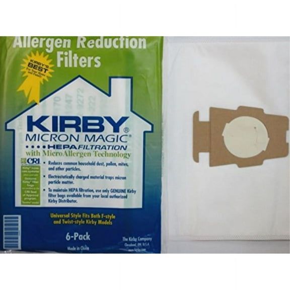 Compatible with Kirby 6 cloth vacuum bags allergen reduction filters
