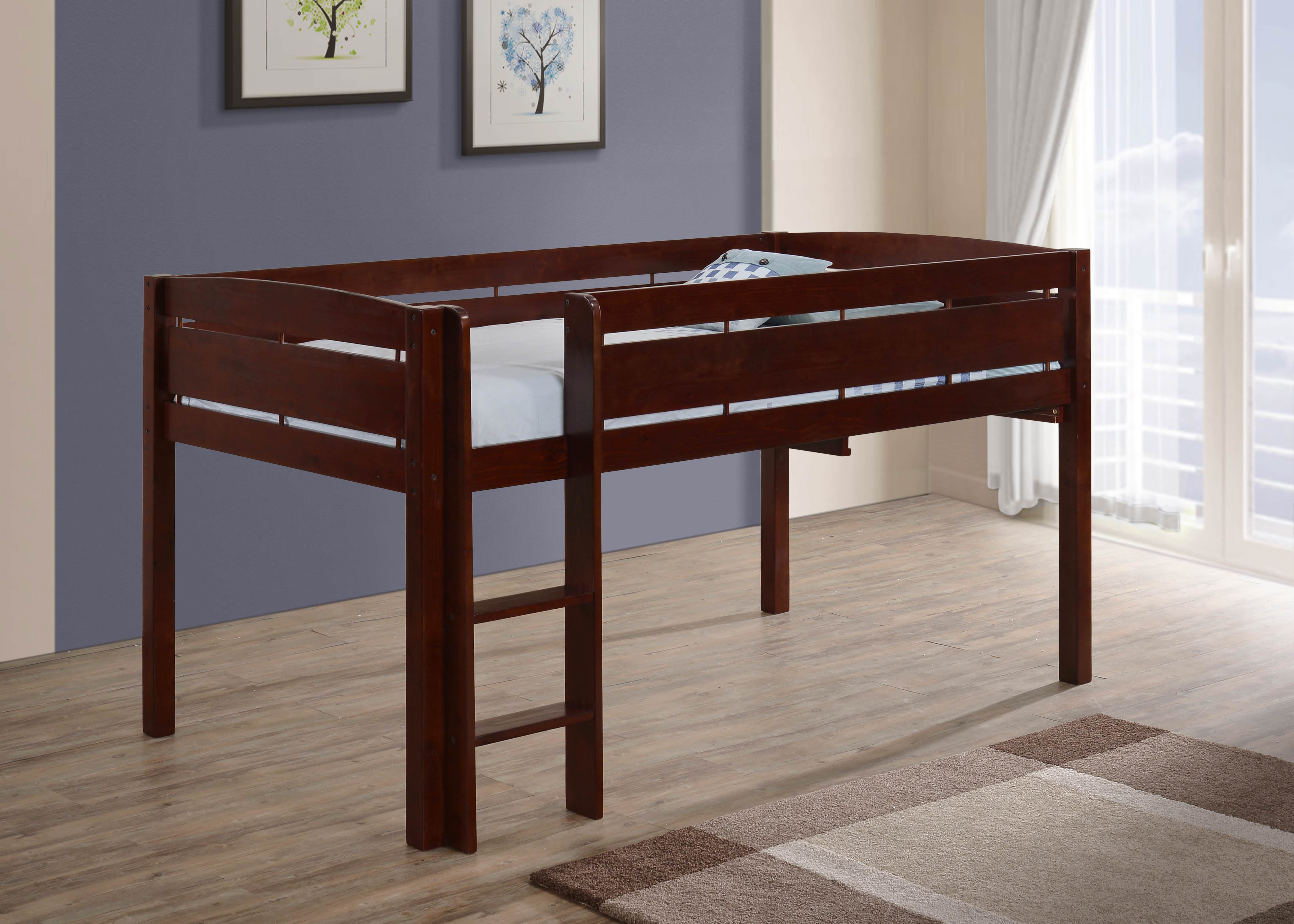 Canwood Whistler Junior Loft Bed Twin Size Wood Espresso Com
