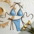 thumbnail image 2 of Kilaqueen Bikini Sets for Women Halter String Triangle Bathing Suit Tie Side String Cheeky Swim Suits, 2 of 3