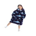 thumbnail image 3 of Wearable Blanket Hoodie for Adults Sherpa All Patterns Oversized Sweatshirt Blanket with Pockets, 3 of 6