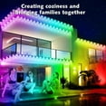 thumbnail image 2 of 100FT Permanent Outdoor Lights, IP67 Waterproof Smart RGB Eaves Lights with App/Remote Control, Outdoor Lights for Outdoor Decor, Garden Decor, Christmas, House, Party, Holiday., 2 of 9
