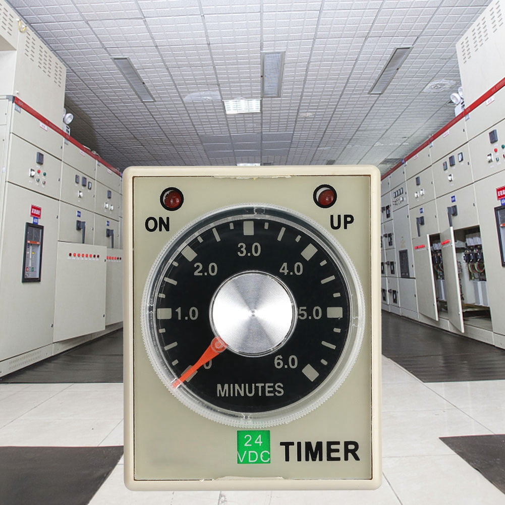 Delay Time Relay 24VDC Low Power Consumption Delay Timer Time Relay AH3-3 6/10/30/60 Minutes 6M 