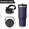 thumbnail image 4 of Modern 30oz Handheld Travel Tumbler with Handle – Double Wall Stainless Steel Insulated Cup, Flip Straw Lid, Leak-Proof & BPA-Free for Hot and Cold Drinks – Durable Coffee & Juice Mug Black, 4 of 7