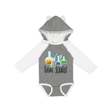 

Inktastic Future Scientist with Beakers Test Tubes and Formulas Gift Baby Boy or Baby Girl Long Sleeve Bodysuit